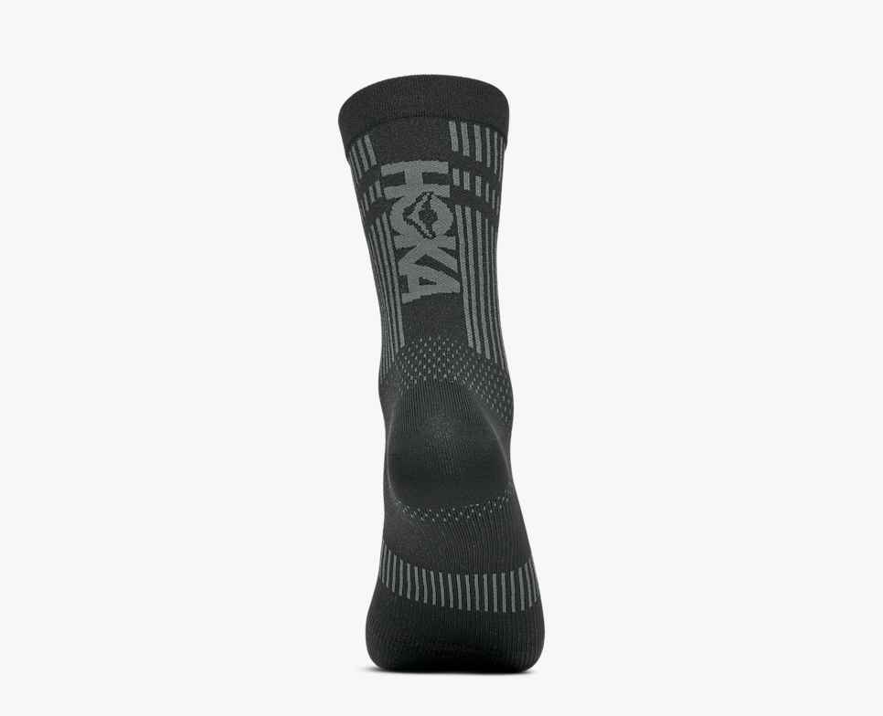 HOKA CALCETIN TRAIL RACE CREW SOCK BLACK