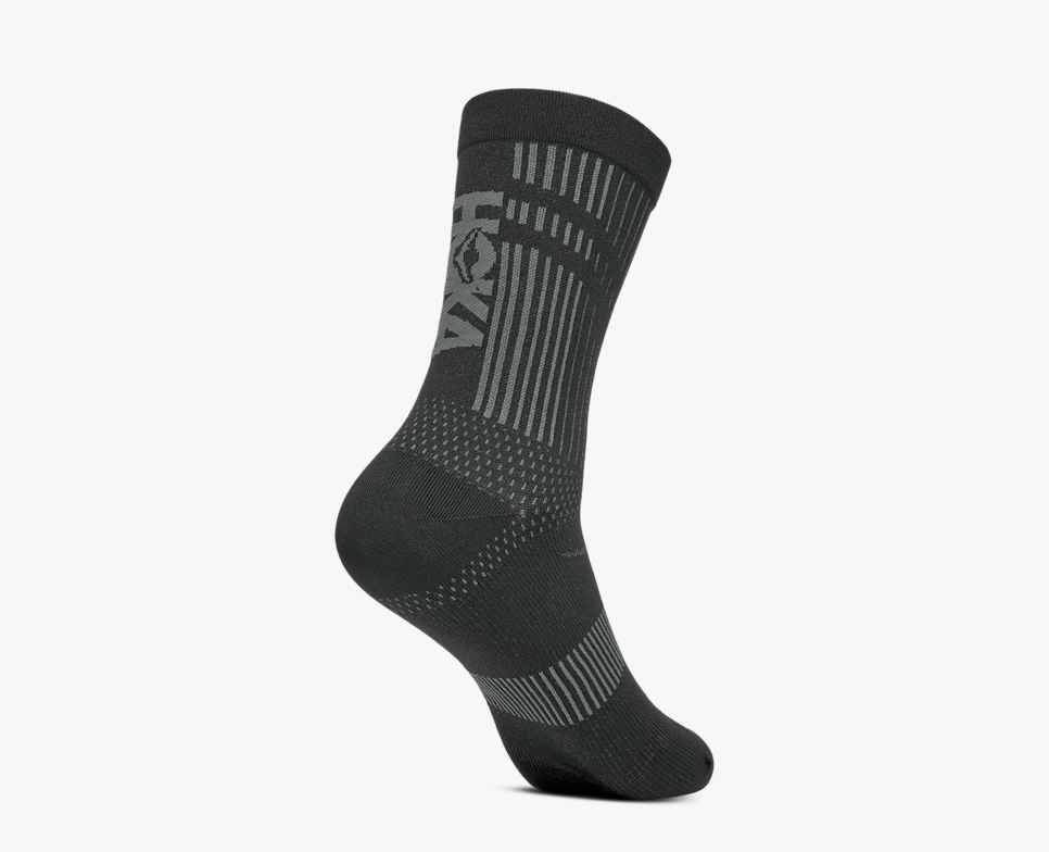 HOKA CALCETIN TRAIL RACE CREW SOCK BLACK