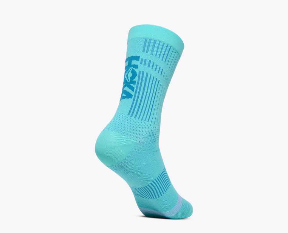HOKA CALCETIN TRAIL RACE CREW SOCK CIELO