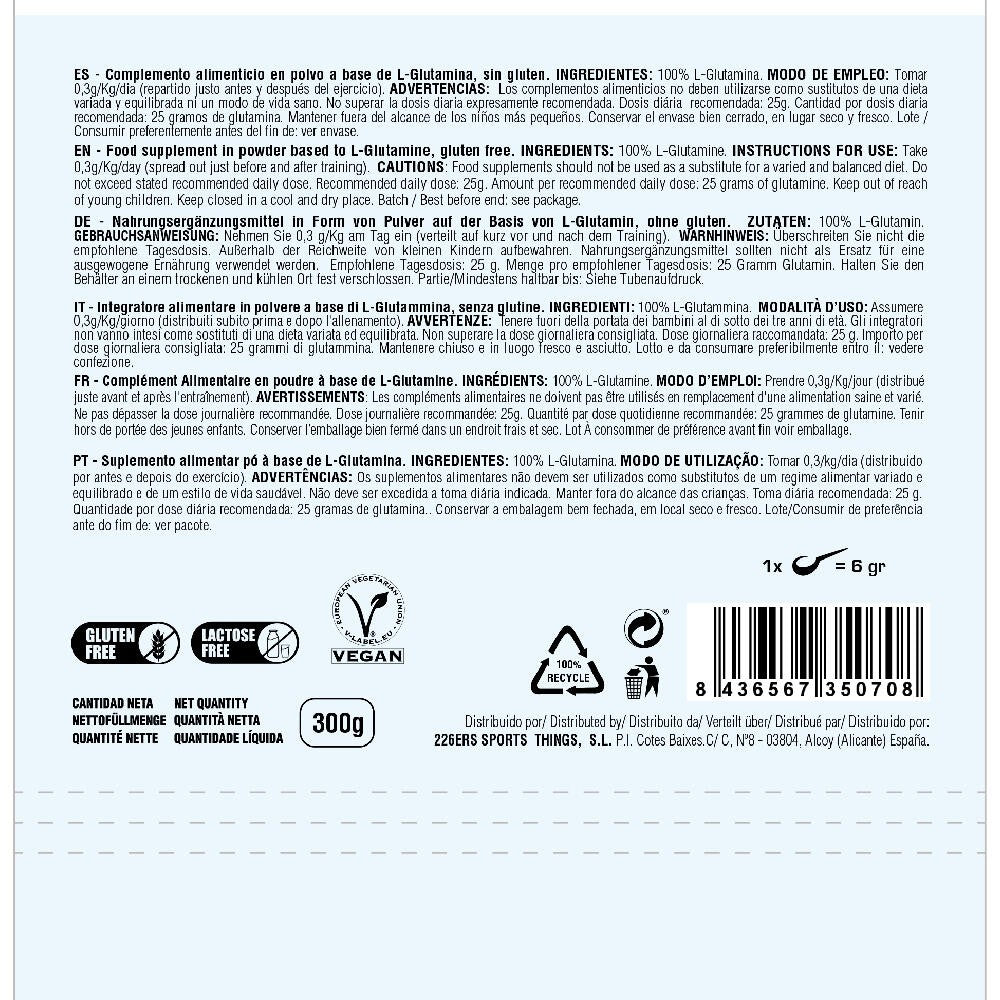 226ERS GLUTAMINA 300GR NEUTRAL