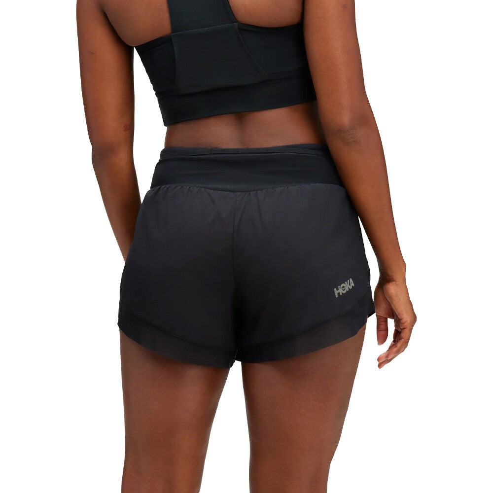 HOKA GLIDE 4"SHORT MUJER NEGRO