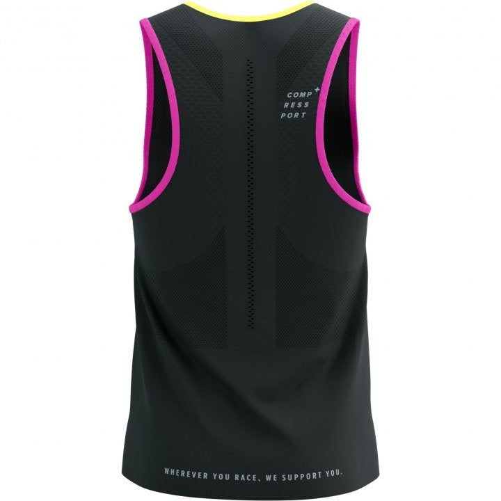 COMPRESSPORT PRO RACING SINGLET HOMBRE NEGRO MULTI