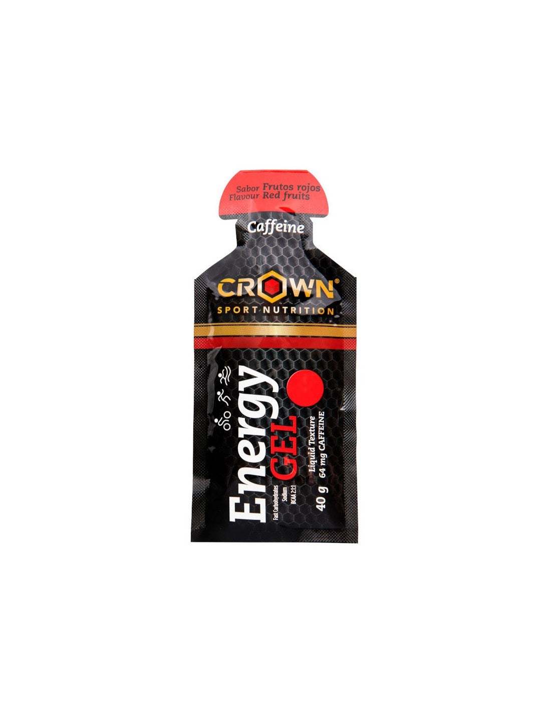 CROWN ENERGY GEL FRUTOS ROJOS CAF