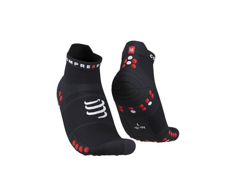 COMPRESSPORT PRO RACING SOCKS V4.0 RUN LOW - NEGRO ROJO