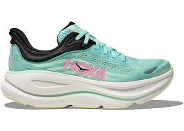 HOKA BONDI 9 BLUE SPARK MINT FLUORITE MUJER
