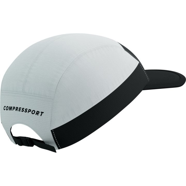 COMPRESSPORT 5 PANEL LIGHT CAP WHITE BLACK