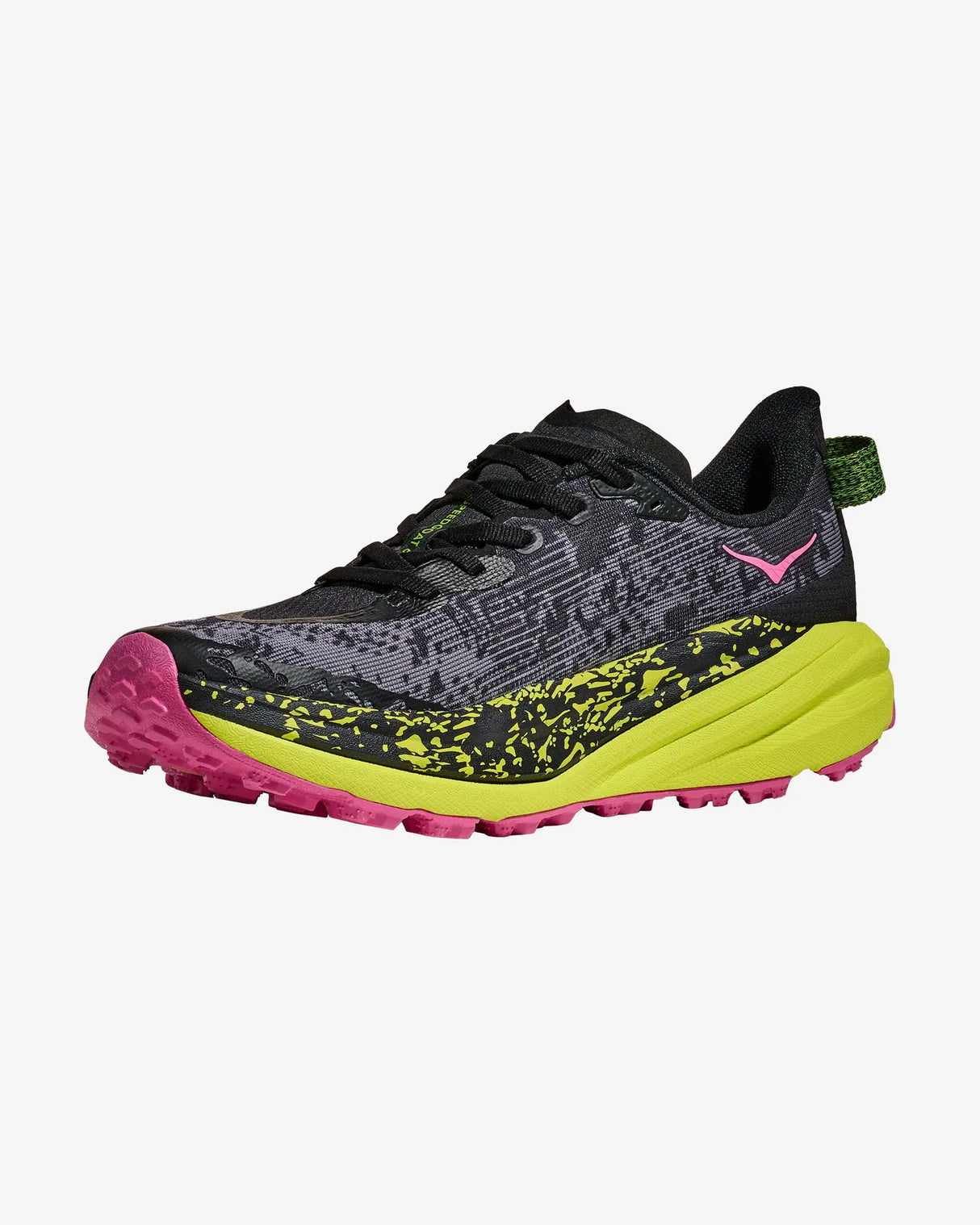 HOKA SPEEDGOAT 6 BLACK NEON MUJER
