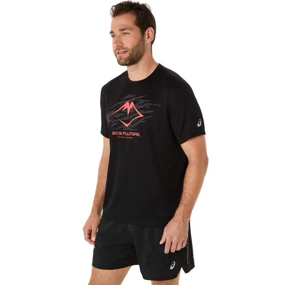 ASICS FUJITRAIL LOGO TOP PERFORMANCE BLACK RUNNING HOMBRE