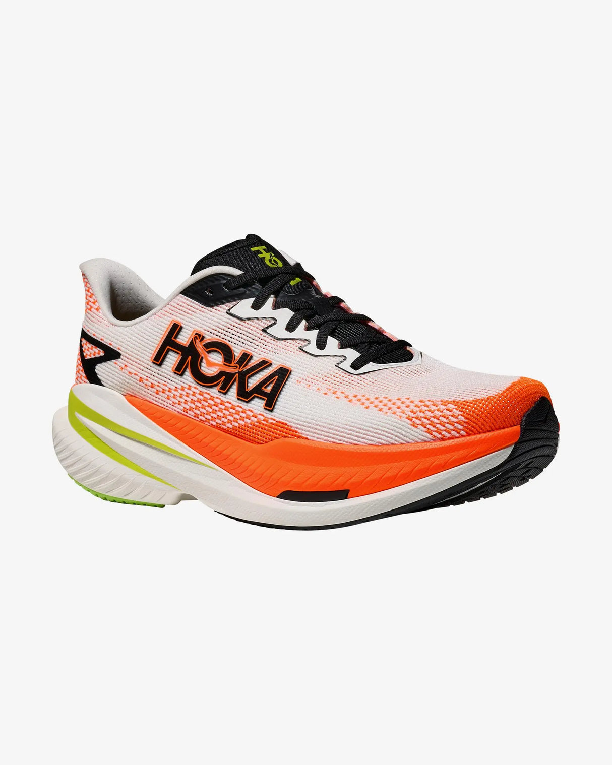 HOKA MACH X 3 WHITE NEON TANGERINE