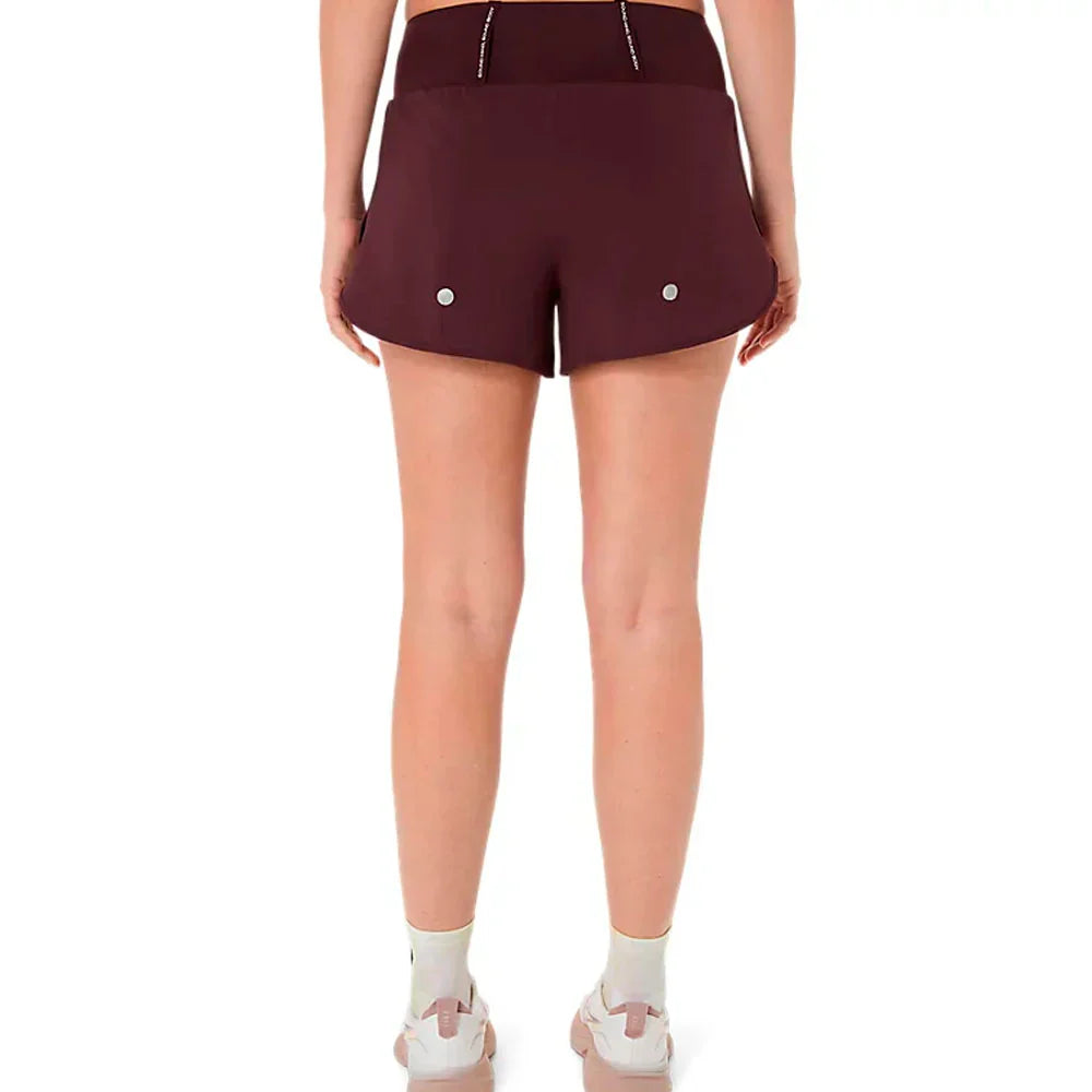 ASICS ROAD 3.5IN SHORT DARK CURRANT MUJER