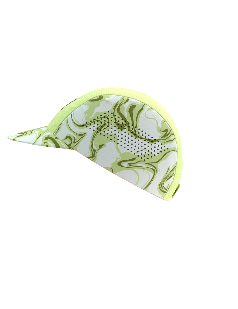 COMPRESSPORT PRO RACING VISOR CAP GREEN CAMO FLUO