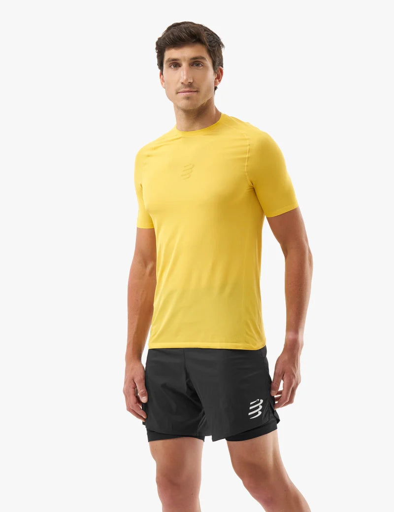 COMPRESSPORT TRAIL RACING TSHIRT CEYLON YELLOW HOMBRE
