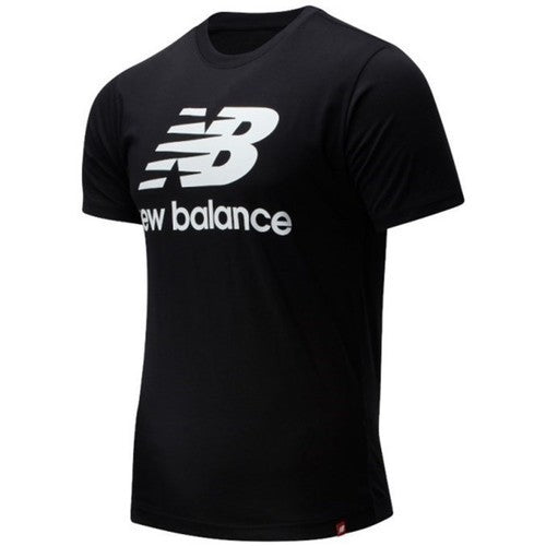 CAMISA NEW BALANCE  ESSENTIALS STACKED LOGO NEGRO