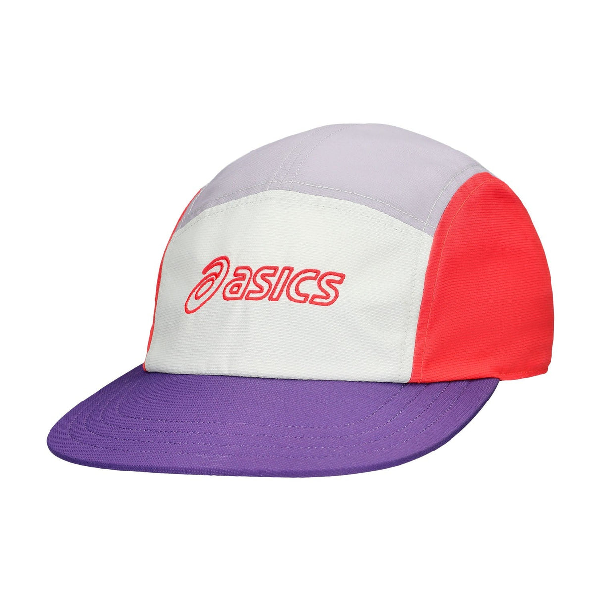 ASICS 5 PANEL CAP FLASH RED EDO PURPLE DUSK VIOLET