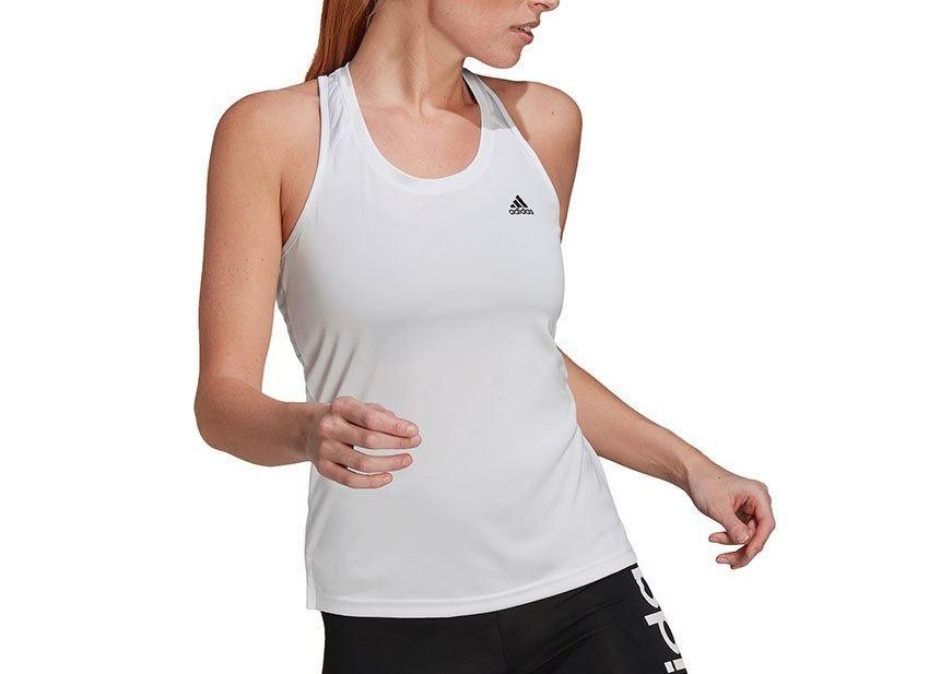 CAMISETA DE TIRANTES ADIDAS PRIMEBLUE DESIGNED 2 MOVE SPORT 3 BANDAS BLANCO