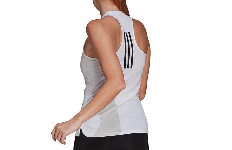CAMISETA DE TIRANTES ADIDAS PRIMEBLUE DESIGNED 2 MOVE SPORT 3 BANDAS BLANCO