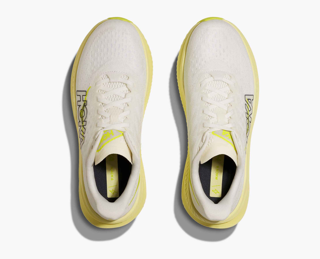 HOKA MACH 6 WHITE NEON MUJER