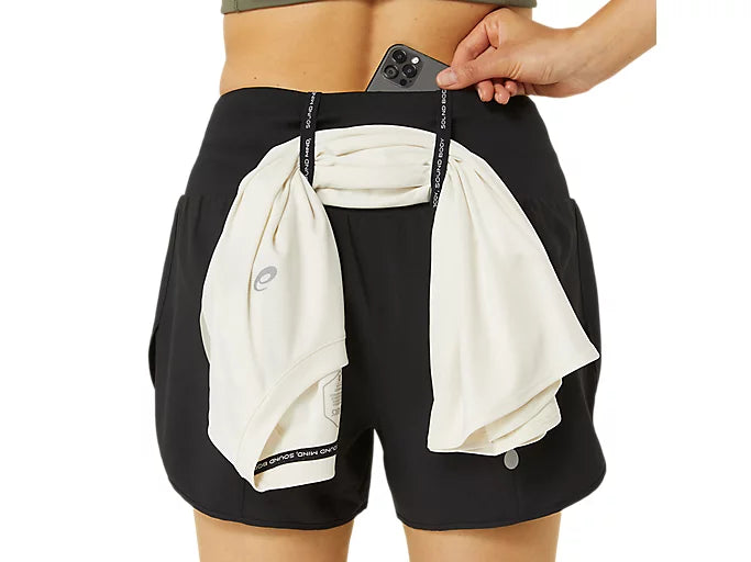 ASICS ROAD 3.5IN SHORT BLACK MUJER