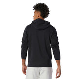 SUDADERA NEW BALANCE CON CAPUCHA ESSENTIALS STACKED NEGRO