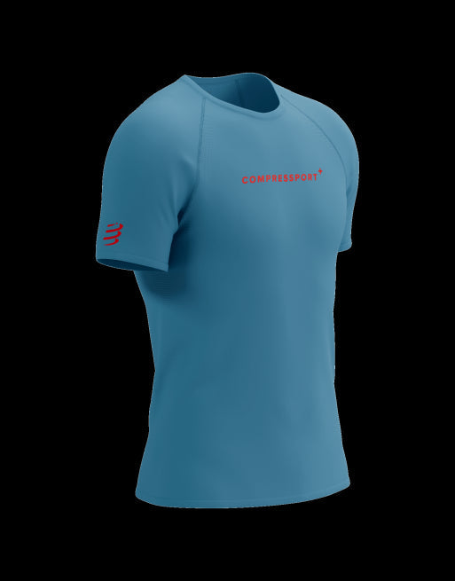 COMPRESSPORT TRAINING SS TSHIRT LOGO AZUL