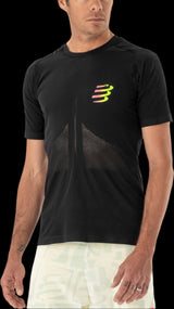 COMPRESSPORT RACING SS TSHIRT HOMBRE NEGRO MULTI
