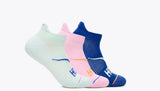 HOKA CALCETIN NO-SHOW RUN SOCK 3-PACK AQUA/PINK/ULTRA