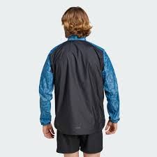 ADIDAS TERREX TRAIL WIND JACKET BLUE BLACK HOMBRE