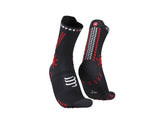 COMPRESSPORT PRO RACING SOCKS V4.0 TRAIL - NEGRO ROJO