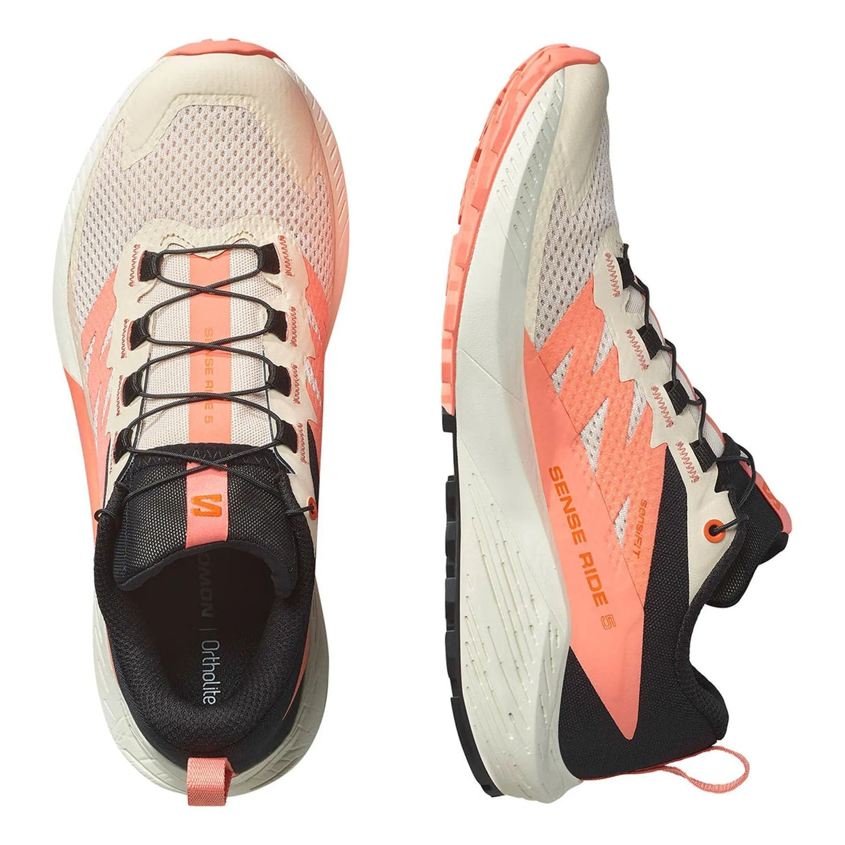 SALOMON SENSE RIDE 5 TENDER PEACH BLACK MUJER