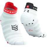 COMPRESSPORT PRO RACING SOCKS V4.0 ULTRALIGHT RUN LOW FLUO RED BLACK