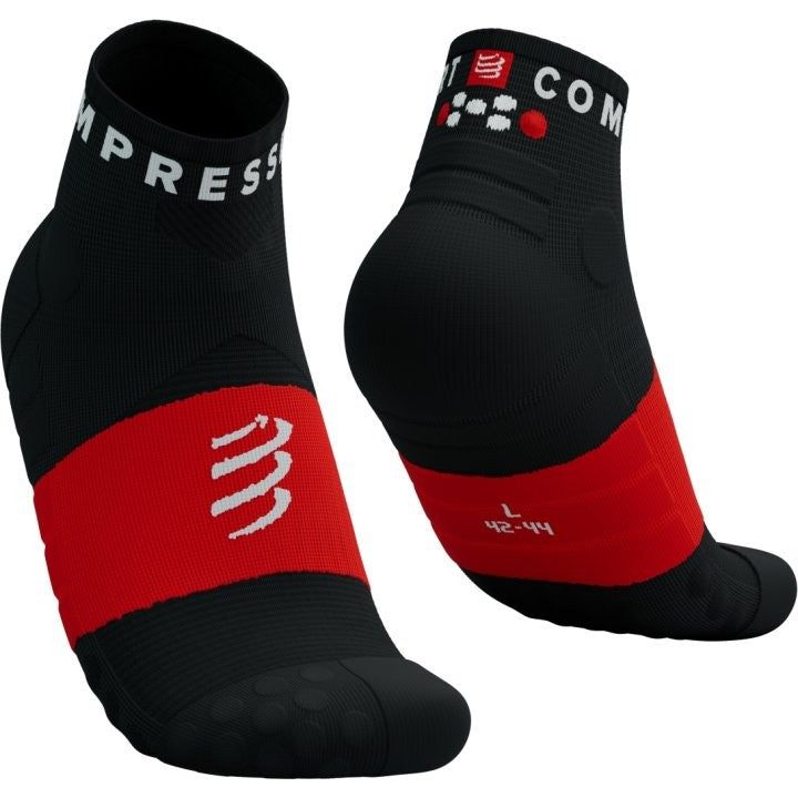COMPRESSPORT ULTRA TRAIL LOW SOCKS BLACK RED