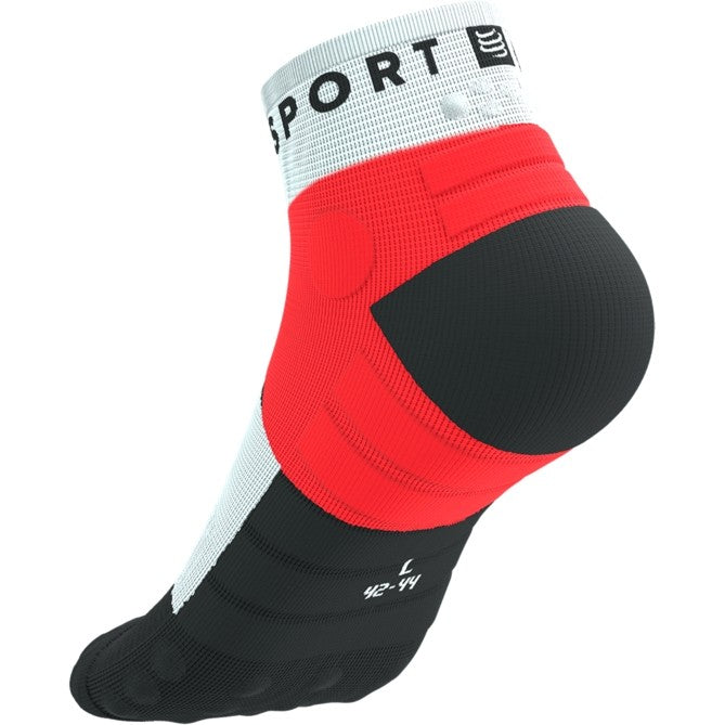 COMPRESSPORT ULTRA TRAIL LOW SOCKS FLUO RED WHITE