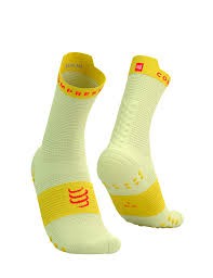 COMPRESSPORT PRO RACING SOCKS V4.0 RUN HIGH ELF YELLOW FLUO RED