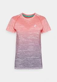 ASICS SEAMLESS SS TOP CORAL REEF GREYISH PURPLE MUJER
