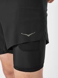 HOKA GLIDE 7 SHORT 2IN1 BLACK