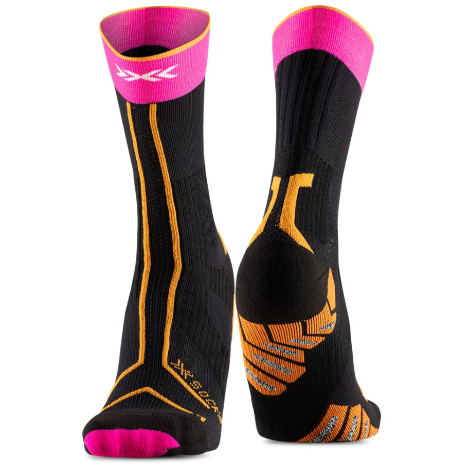 X-BIONIC TRAILRUN EXPERT CREW X BLACK FLUO PINK BLAZING ORANGE