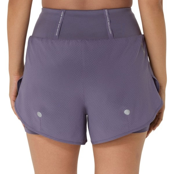 ASICS ROAD 2-N-1 3.5IN SHORT GREYISH PURPLE MUJER