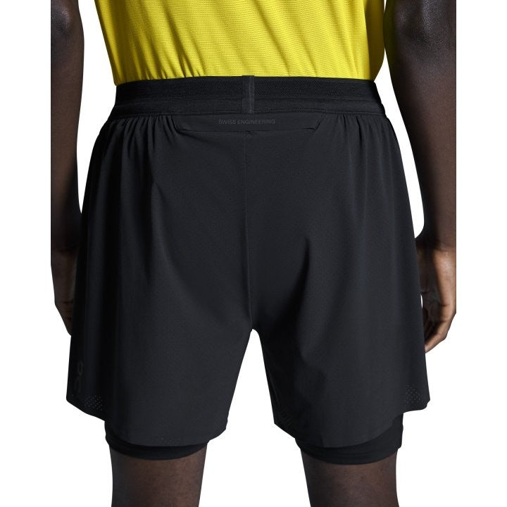 ON RUNNING 5" PERFORMANCE 2/1 SHORT BLACK HOMBRE