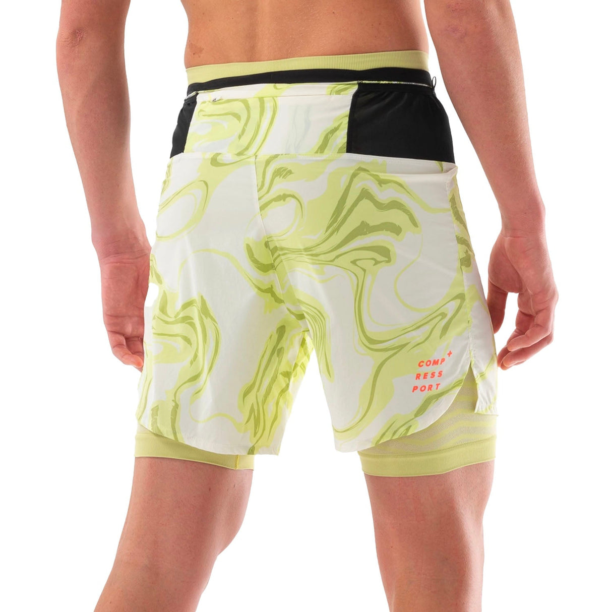 COMPRESSPORT TRAIL RACING 2 IN 1 GREEN HOMBRE