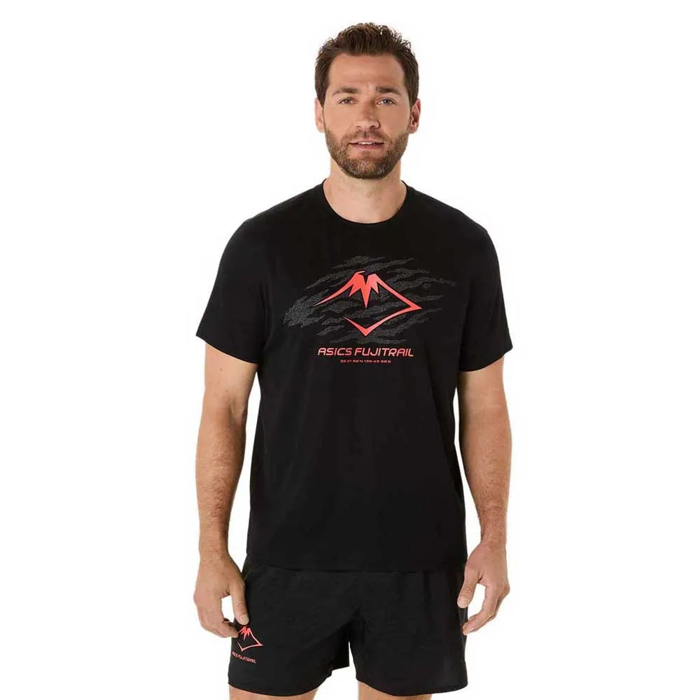 ASICS FUJITRAIL LOGO TOP PERFORMANCE BLACK RUNNING HOMBRE