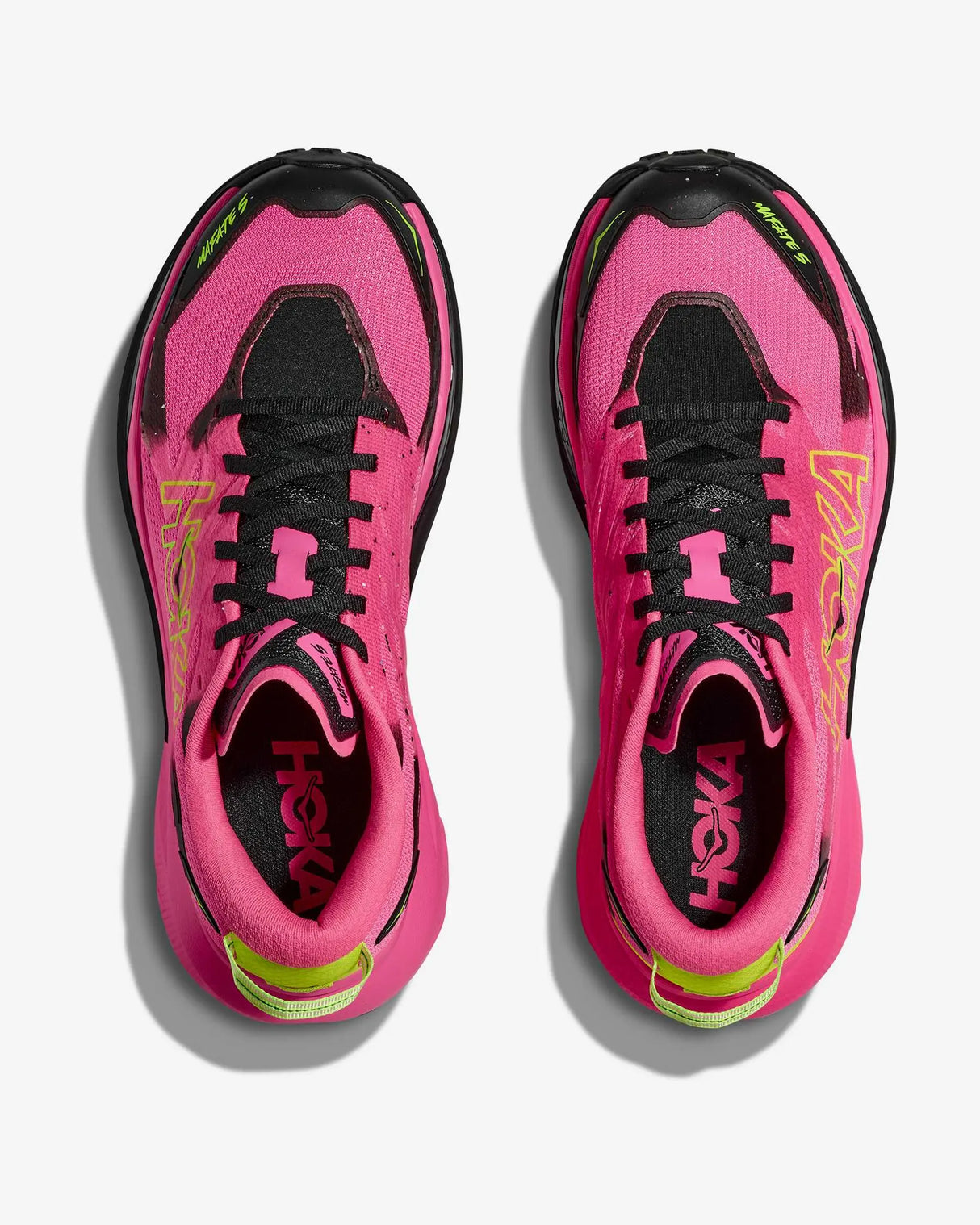 HOKA MAFATE 5 NEON ROSE BLACK MUJER