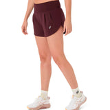 ASICS ROAD 3.5IN SHORT DARK CURRANT MUJER
